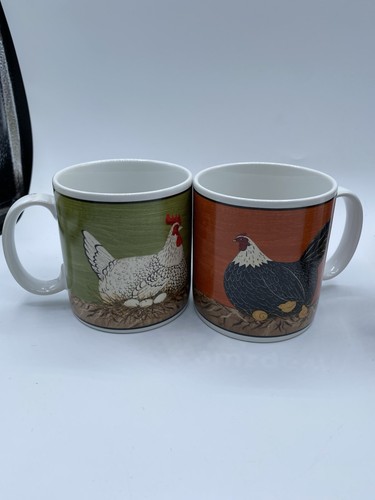 Set Of Four Henny Penny Warren Kimble Vintage 2000 Stoneware Mugs - Picture 5 of 12