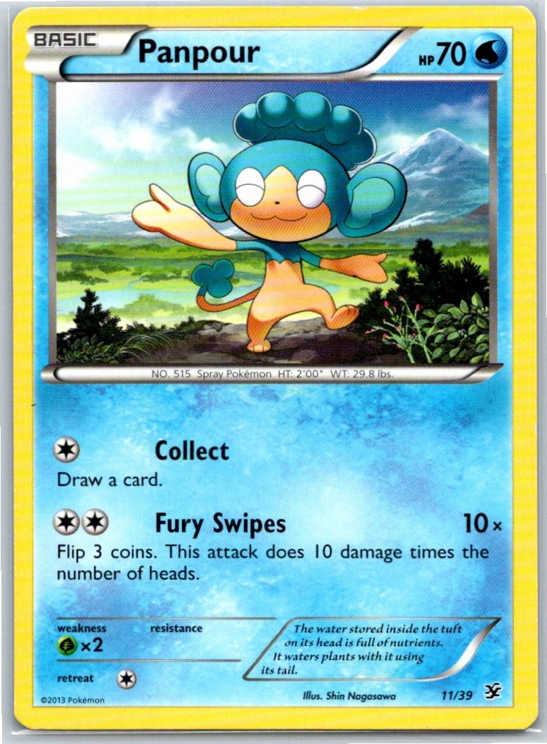 Panpour Kalos Starter Set 11/39 Pokemon Card MP