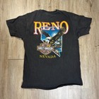 VTG Harley Davidson Mens T Shirt Short Sleeve Black Large Made in USA Reno