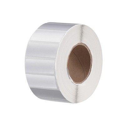 Rectangle Label Sticker Metallic Silver 1.57x0.8 Inch 1 Row 2000 1 Roll DIY