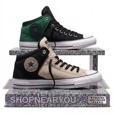 Converse Chuck Taylor High Street Mid-Top Sneakers Black Green Khaki Men's 7-13
