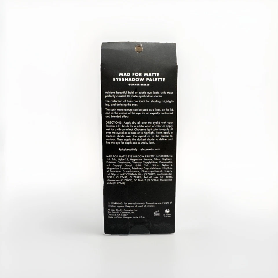 e.l.f. Mad For Matte Eyeshadow Palette, 10 Shades, 0.49 oz, Summer Breeze - Image 2 of 2