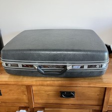Vintage Samsonite Profile II Gray Hard Case Suitcase Luggage 24 x 18 x 7.5