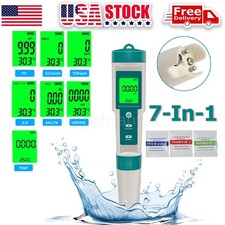 7 In 1 Digital Water Quality Meter Tester Tool PH/TDS/EC/ORP/TEMP/SG/Salinity