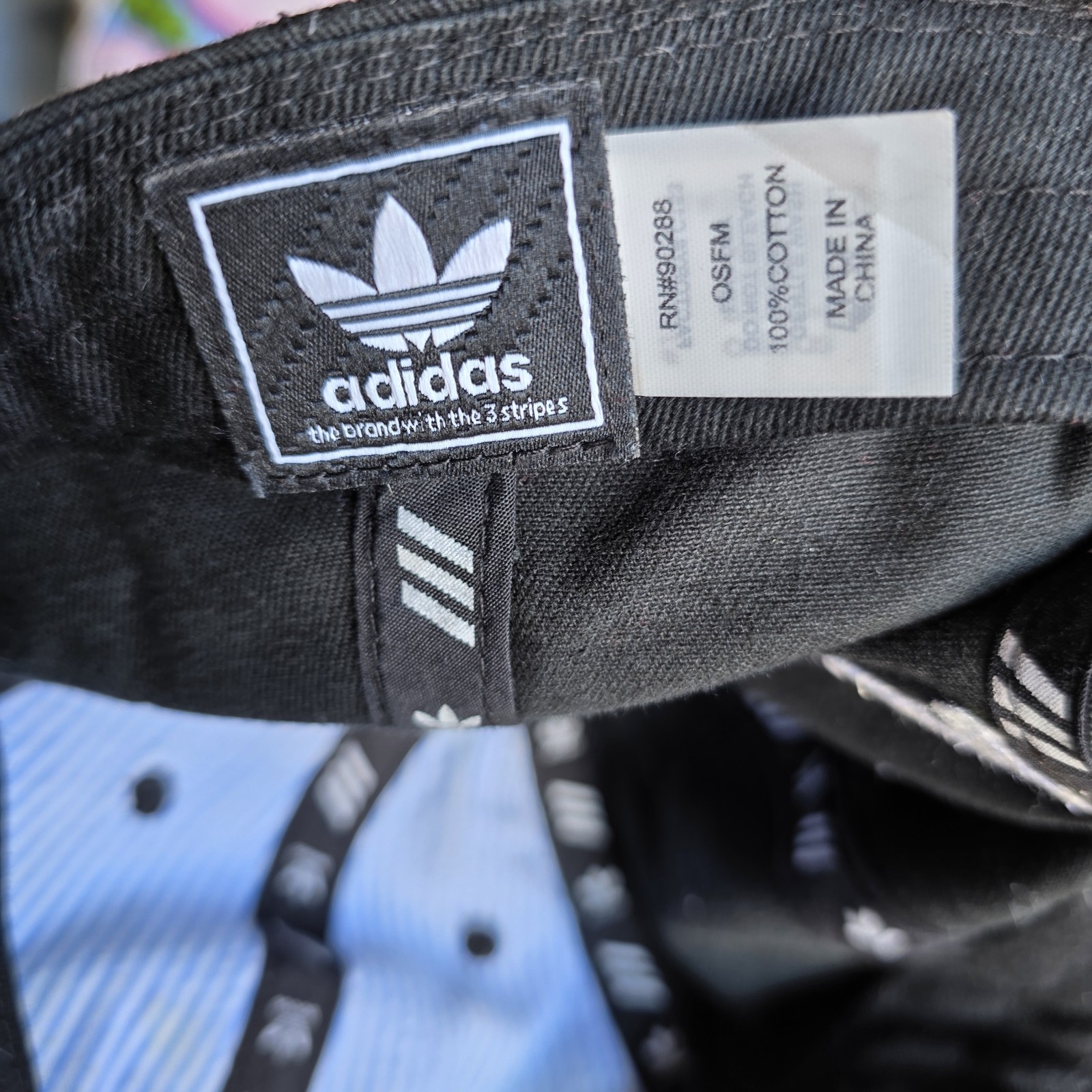 Adidas baseball hat black  strapback - image 3