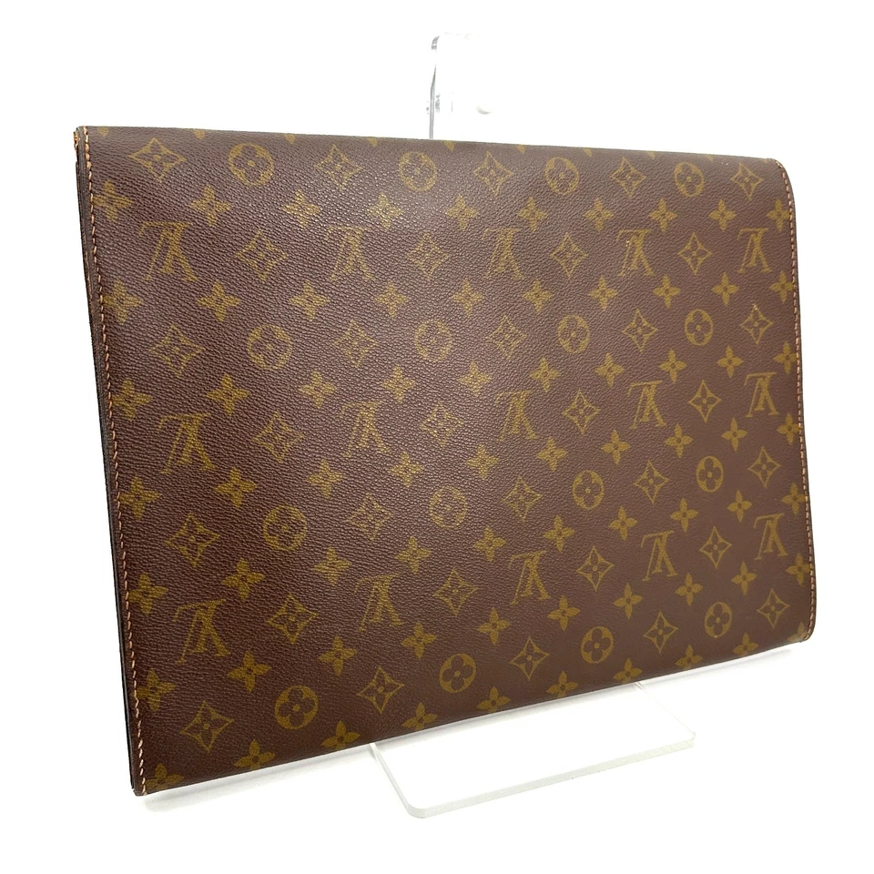 Bolso sin asas LOUIS VUITTON Monograma Porte LV Vintage Cuero Auténtico Foto 3 de 4