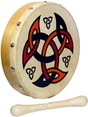 Glenluce Mini Bodhran Avec Tipper. 20.3cm Irlandais Drum Celtique Shield Design - Photo 1/2