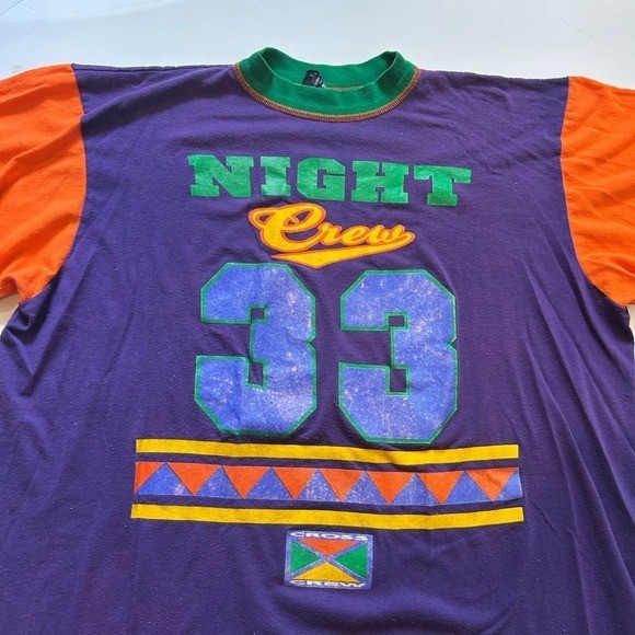 Rare Colorful long line cotton tee one size Zoo Crew single stitch Zoo Crew USA