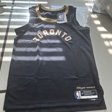 Nike NBA Toronto Raptors City Edition Black Gold Basketball Jersey Size 40