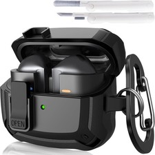 Black Case for Samsung Galaxy Buds 3 Galaxy Buds 3 Pro with Cleaner Kit