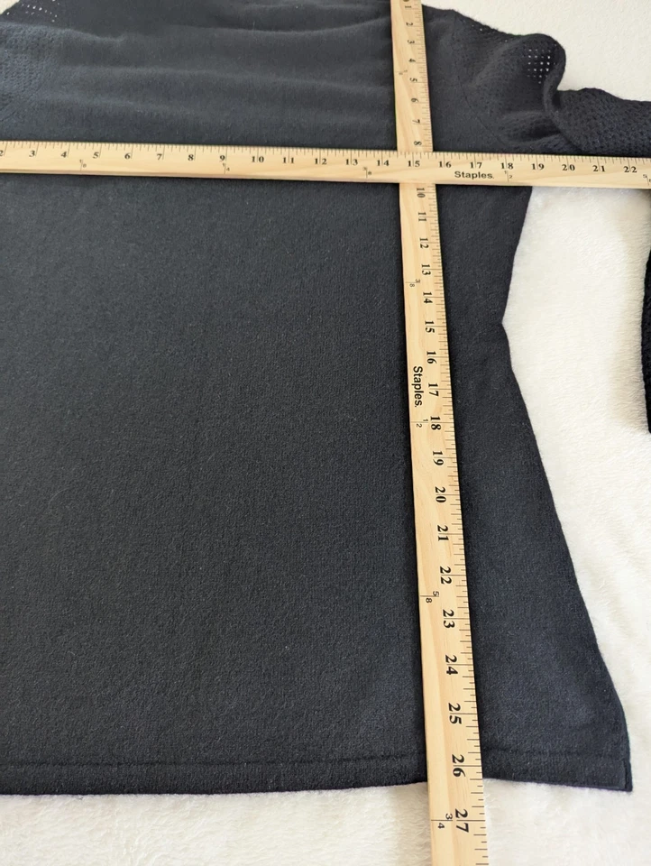 Suéter Neiman Marcus Negro Cuello Alto Para Mujer Talla Med 100% Cachemira Minimalista Foto 4 de 4