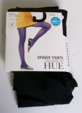 Hue Super Opaque Tights size 1 Navy 40 Denier Smooth control top