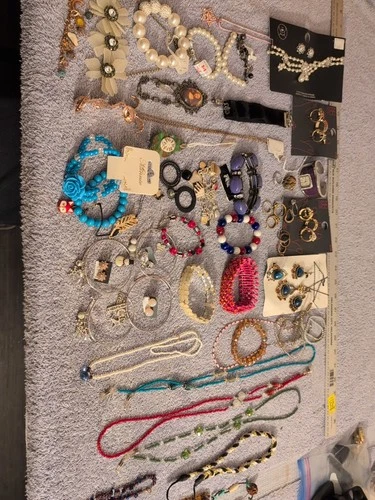 Vintage Costume Jewelry Lot New Used For Parts Or Wearing