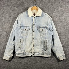Vintage Levi  s Sherpa Lined Denim Jacket Made in USA 1982 Mens Medium 80s Blue