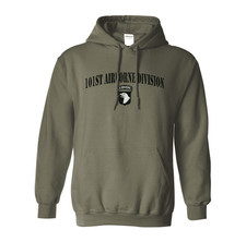 US Army 101st Airborne Division Subdued Hooded Sweatshirt Officially Licensed
