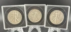 Lot of 3 Walking Liberty  Silver Half Dollars - 1941, 1942 and 1945