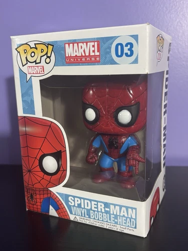 Funko Pop! Spider-Man Marvel Universe #03 Vinyl Bobble Head Figure Damaged Box
