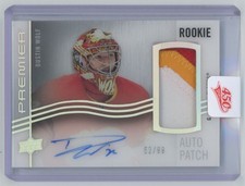 2023-24 Upper Deck Premier Horizontal Rookie Patch Dustin Wolf Auto 52/99
