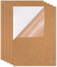 Self Adhesive Cork Sheet, 5Pcs Adhesive Cork Backing Sheets Board 1Mm Thick For