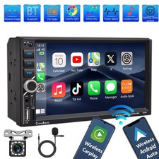 Apple CarPlay 7" Double 2Din Car Stereo Radio Android Auto Touch Screen  Camera