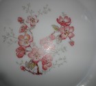 Arcopal France FLORENTINE 10 1/4 in Dinner Plate Pink Flowers Gray Scalloped  — photo 3