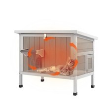 PetsCosset Insulated Cat House Outdoor Weatherproof Feral Cat Shelter for Win...