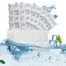Cold Ice Packs for Coolers & Shipping - 13.3" x 7-12sheets8pcs, White