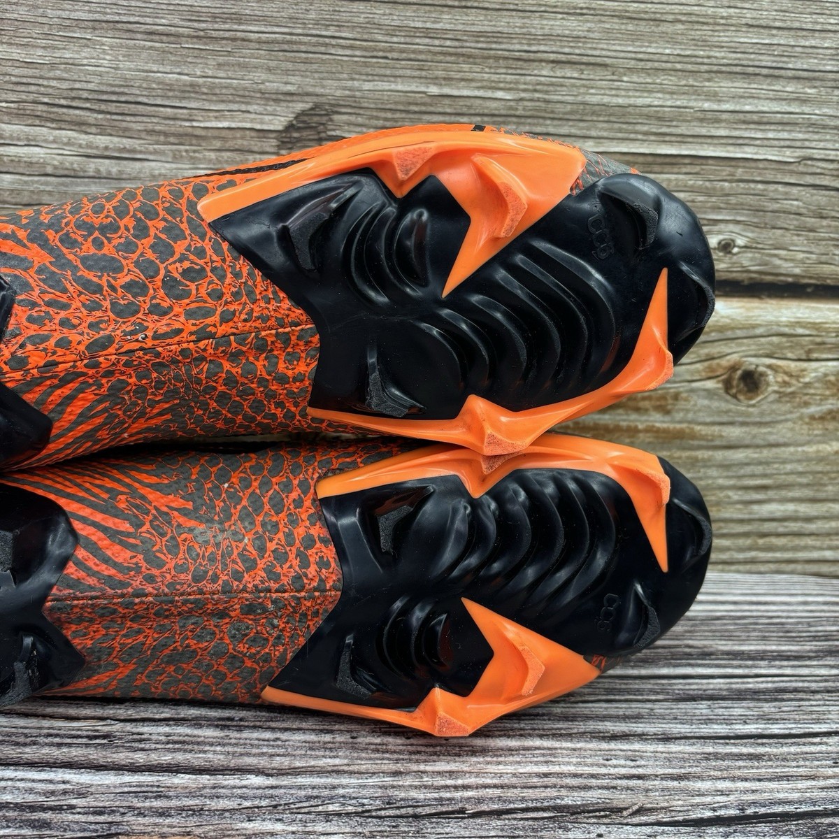 Size 11 USED Nike Vapor Edge Pro OBJ 3M Print Football Cleats Orange CI4757-002 Size 11 USED Nike Vapor Edge Pro OBJ 3M Print Football  main image 2