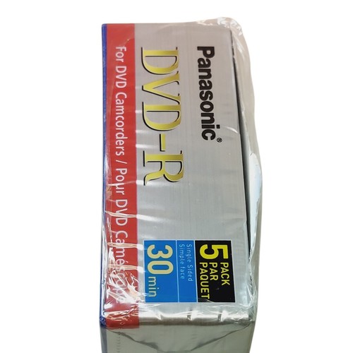 Panasonic DVD-R Mini 5 Pack For Camcorders 30 Mins AVCHD Factory Sealed - Afbeelding 6 van 6