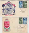 NEW ZEALAND 1953 *HEALTH STAMPS* official FDCs ROXBURG & GLENELG HEALTH CAMP cds