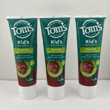 Tom's Kid s Natural Children's FLUORIDE Toothpaste Silly Strawberry, 5.1oz, 3 PK