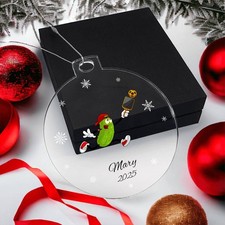 Pickleball Player Acrylic Christmas Ornament, Christmas Gift