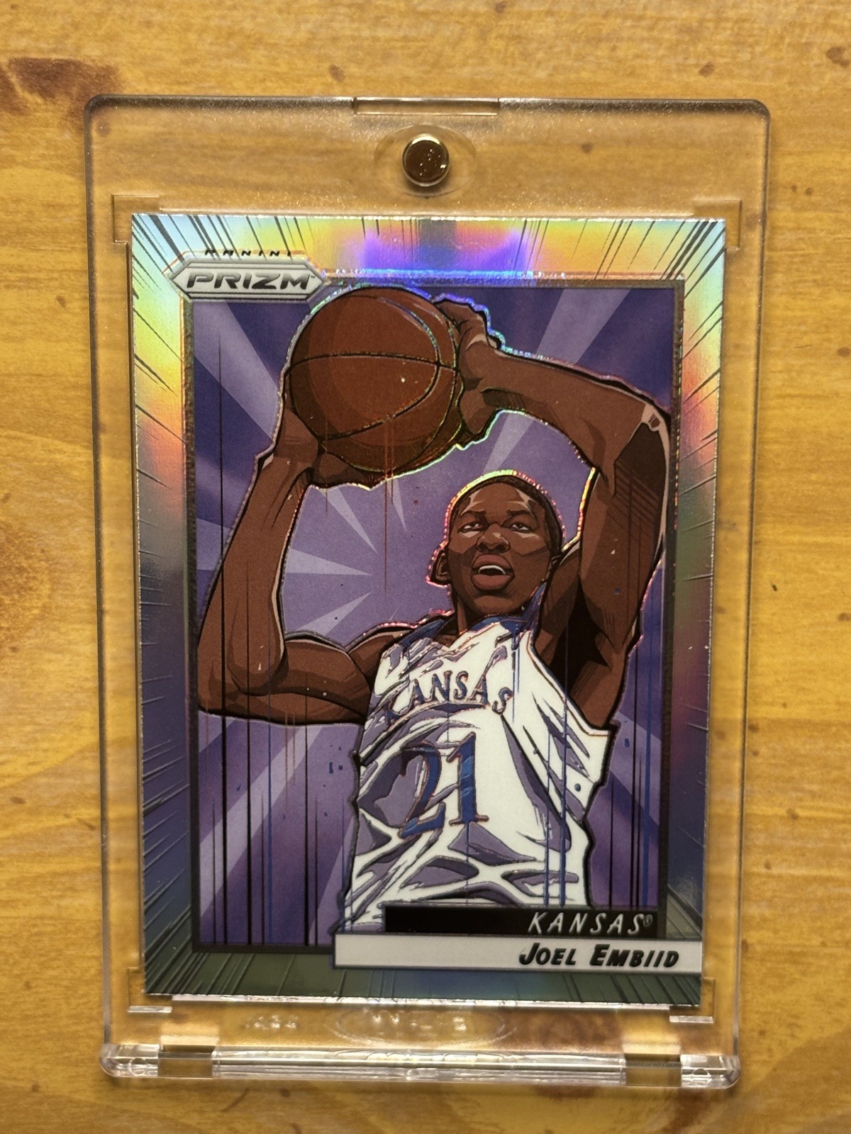 2022 Prizm Draft Picks Joel Embiid Manga ( Case Hit ) 76ers Jayhawks MVP