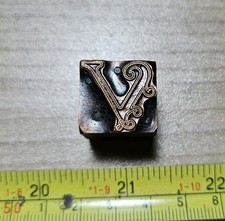 Vintage Letterpress Printing Block Fancy