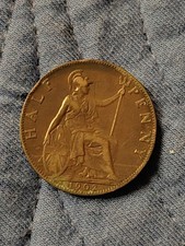 Great Britain 1902 Edward V Half Penny