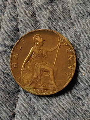 Great Britain 1902 Edward V Half Penny