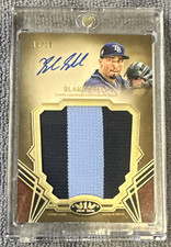 2019 Topps Tier One Blake Snell Jumbo Patch Auto 10/10 #APP-BS Rays