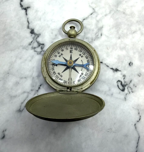Vintage Compass WW2 U.S. Army Military Wittnauer Pocket Size