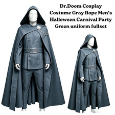 Dr.Doom Cosplay Costume Cloak fullset Halloween Aveng Men s Party Fancy Suit