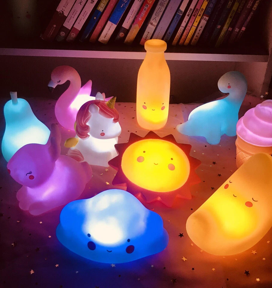 EVERMORE Ins Toy Star Cloud Sun Unicorn LED Night Light Warm Touch Control Glowing Toy