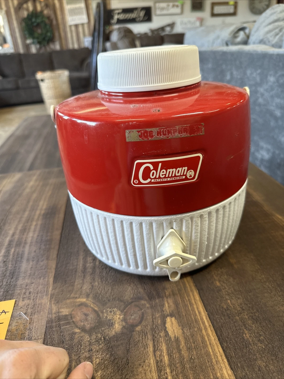 Vintage Coleman 1 Gallon Drink Picnic Jug Cooler Water Dispenser
