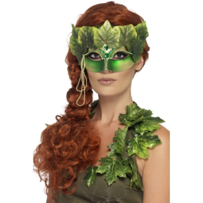Erwachsene Wald Nymphe Augenmaske Damen Halloween Kostüm Accessoire Neu