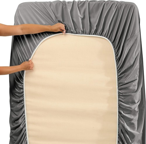 Juego de cama Split King Size 5 piezas - Microfibra suave premium, diseño de fácil cuidado - Imagen 6 de 8
