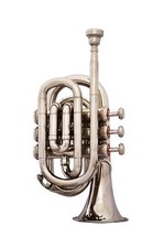 SILVER FINISH Bb POCKET TRUMPET W/CASE MOUTHPIECE GUARANTEE QUALITY SOUND