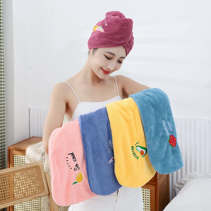 Nueva toalla absorbente de cabello de secado rápido turbante envoltura suave ducha gorra de baño sombrero Foto 2 de 4