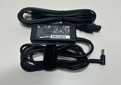LOT of 10 Genuine HP 45W BLUE TIP AC Adapter Charger 19.5V  w/ Power Cord Tested