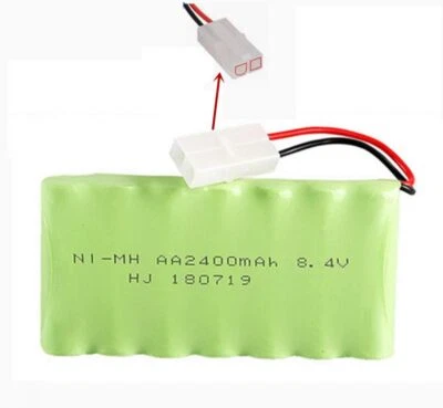 YUNIQUE GREEN-CLEAN-POWER 8.4V 2400mAh NiMH AA Akku mit Tamiya-Stecker für RC Autos, Boote, Werkzeuge