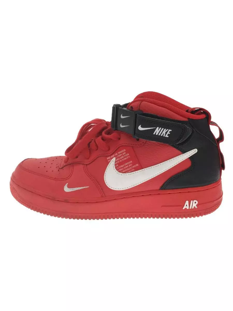 nike air force 1 '07 lv8 mid sneakers in red and black