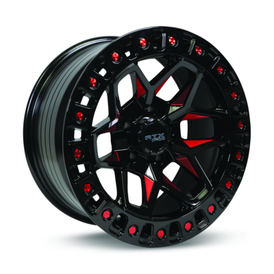 18 inch 18x9 RTX Zion Black Milled Red wheel rim 5x5 5x127 -15 | eBay
