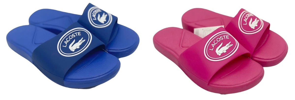 Lacoste slides kids cheap